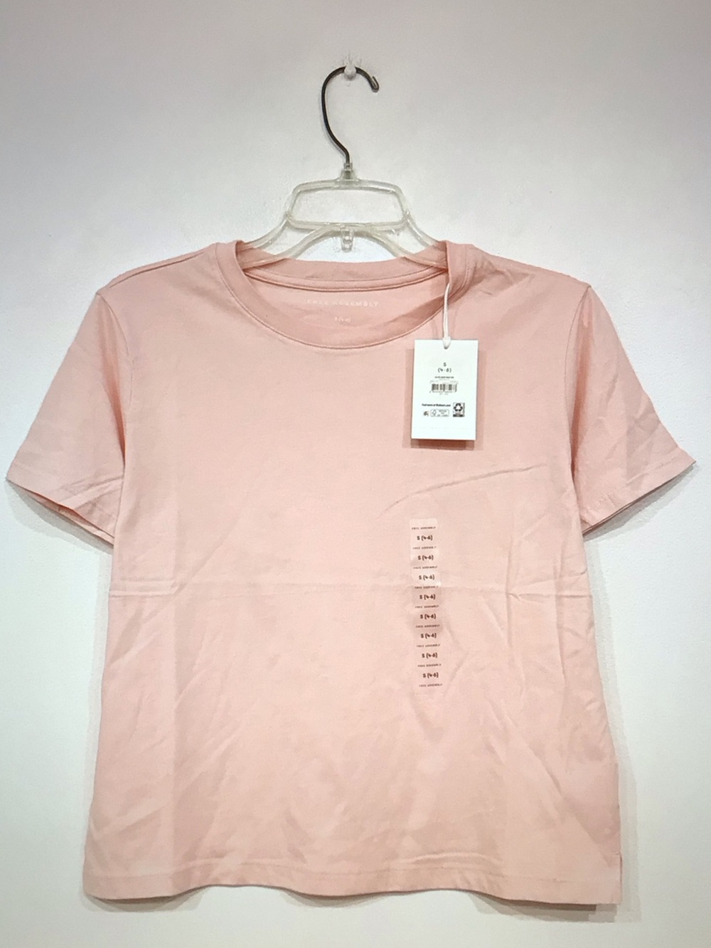 Free Assembly Everyday Crewneck Tee in Light Pink - Classic Short Sleeve
